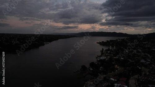 Lago San Roque amanecer, Villa Carlos Paz, Cordoba, Argentina. photo