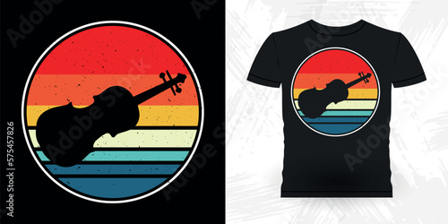 Cello Funny Musician Music Bass Retro Vintage Musician T-shirt Design