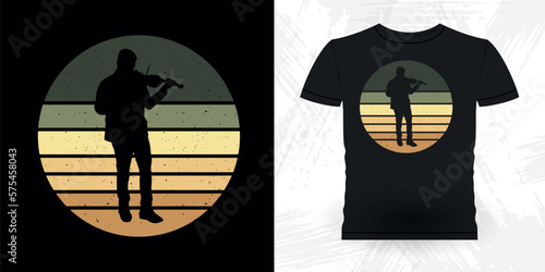 Funny Musician Music Bass Retro Vintage Musician T-shirt Design