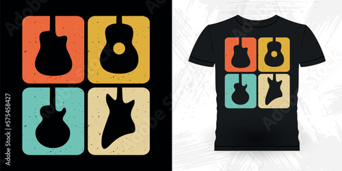 Fototapeta Naklejka Na Ścianę i Meble -  Guitar Lover Funny Musician Music Bass Retro Vintage Musician T-Shirt Design