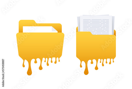 Data leaks, Cloud hacking. Data hack problem. Vector stock illustration.