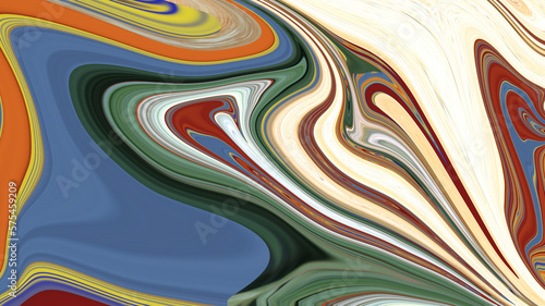 Multi-color combination abstract liquid artwork