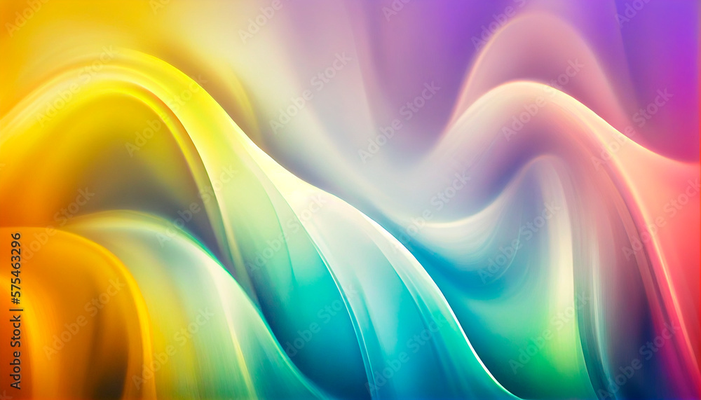 Obraz premium Multicolor / LGBT colors abstract background, wallpaper. Zero discrimination, inclusion, diversity. Pastel color waves.