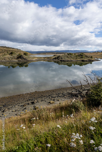 Fototapeta Naklejka Na Ścianę i Meble -  Landscape at the beautiful end of the world - Ushuaia, Tierra del Fuego, South America