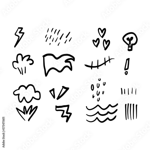 hand drawn vector doodle graphic element