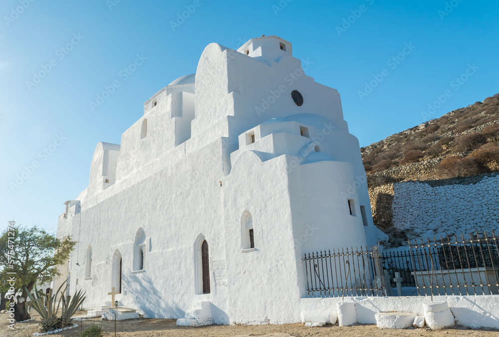 Chora white village of Folegandros, Cyclades islands, Greece