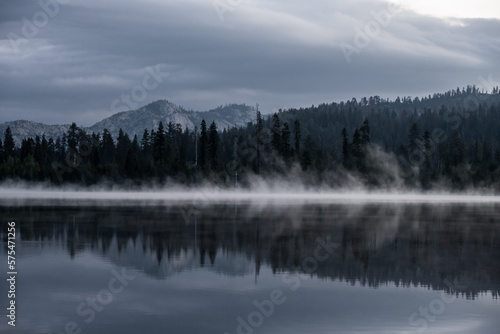 Misty Morning Over a Quiet Laurel Lake in Yosemite