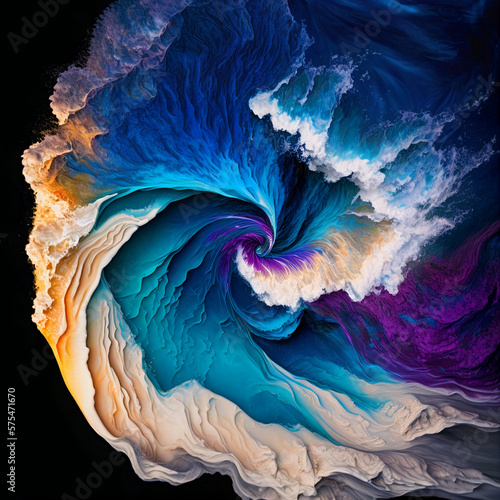 Swirling Colorful Wave