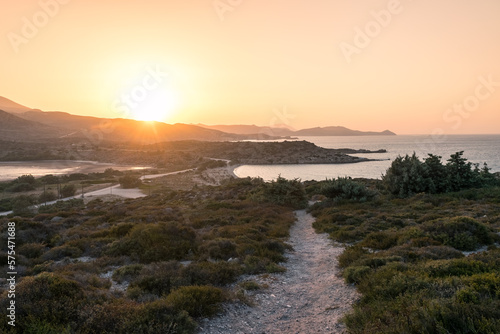 Sunset over Milos island, Greece