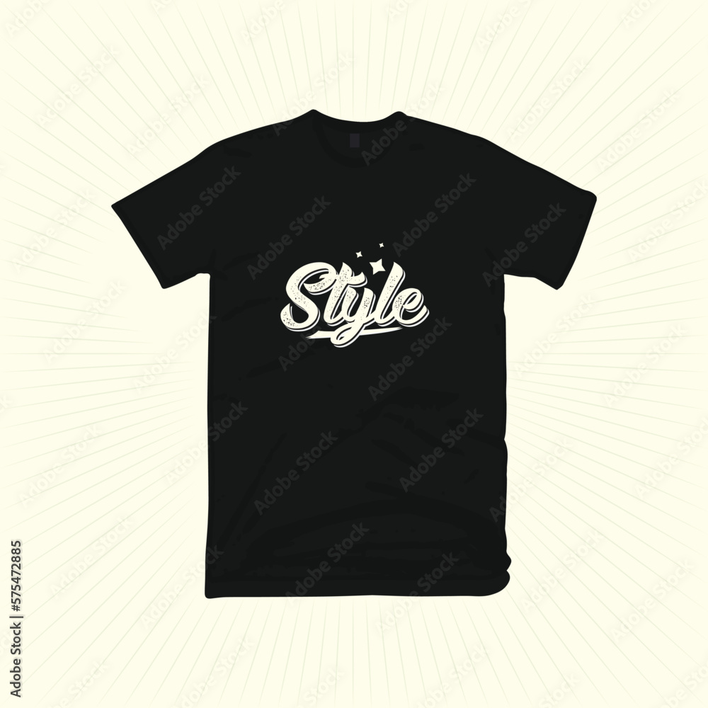 stylish typography with vector t-shirt 