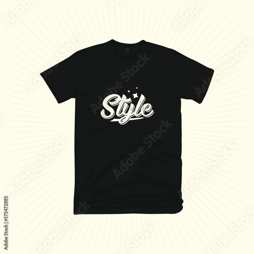 stylish typography with vector t-shirt 