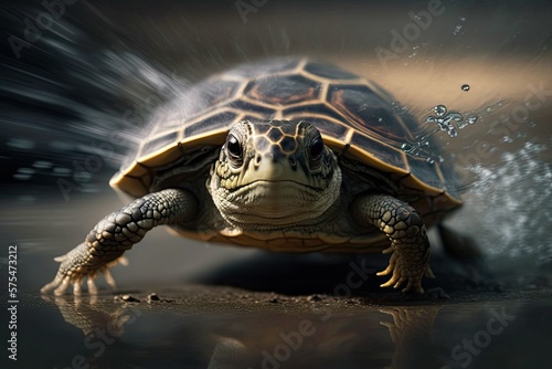 The Racing Terrapin A Heart-Stopping Account of the World's Fastest Turtle's Breakneck Speed Generative AI photo