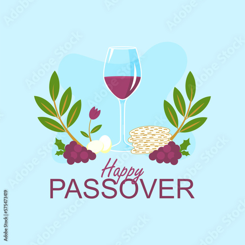 happy passover pesach poster template