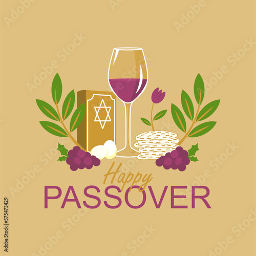 happy jewish passover banner template