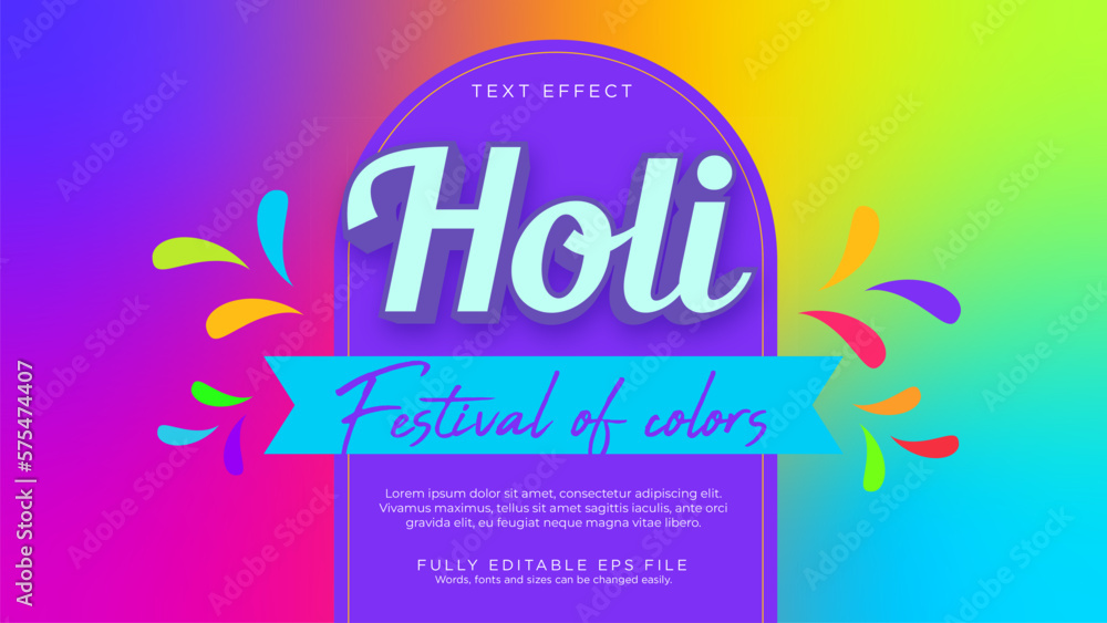 Holi Festival Text Effect Holi Festival Text Effect