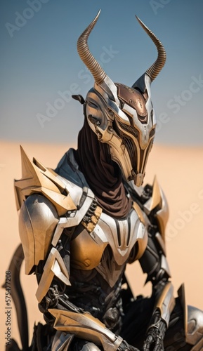 Stylish Futuristic Animal Oryx Combat Armor: A Cute and Cool Designer Exosuit with Energy Shield and Nanotech Enhancements for High-Tech Battle in Wildlife and Sci-Fi Settings (generative AI)