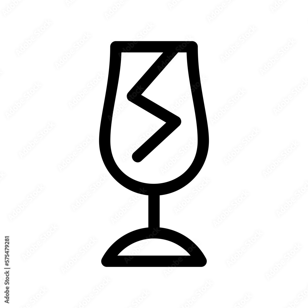 fragile icon or logo isolated sign symbol vector illustration - high quality black style vector icons fragile icon or logo isolated sign symbol vector illustration - high quality black style vector icons