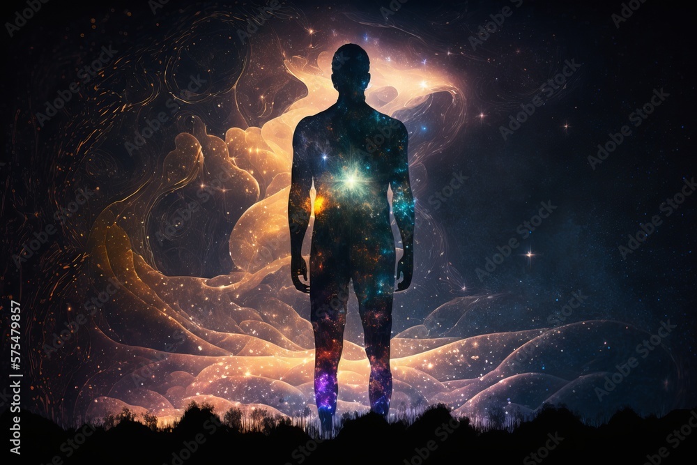silhouette of stars with abstract space background silhouette of stars with abstract space background