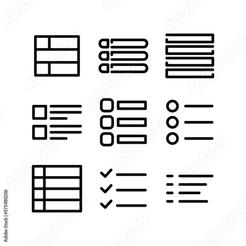 list icon or logo isolated sign symbol vector illustration - high quality black style vector icons