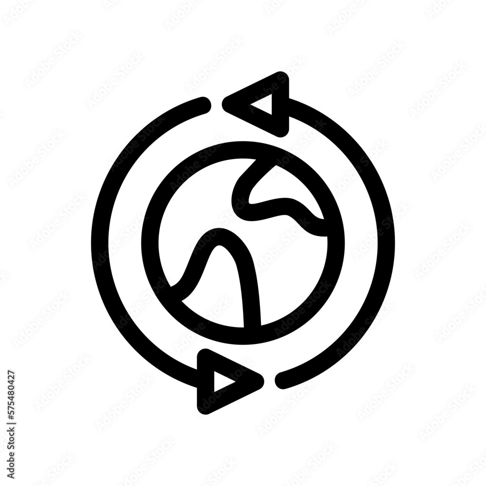 Earth Rotation icon or logo isolated sign symbol vector illustration - high quality black style vector icons Earth Rotation icon or logo isolated sign symbol vector illustration - high quality black style vector icons