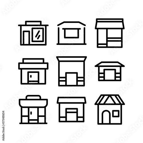 shop icon or logo isolated sign symbol vector illustration - high quality black style vector icons