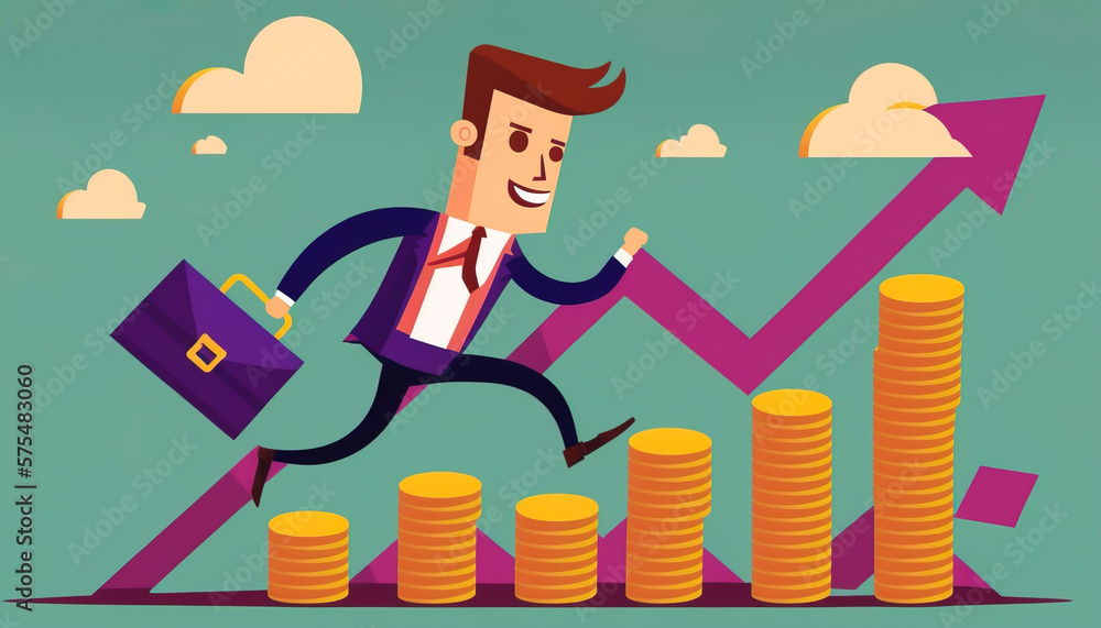 Charting Your Path to Financial Freedom: Businessman's Motivation Leads to Economic Success - ai generated. Charting Your Path to Financial Freedom: Businessman's Motivation Leads to Economic Success - ai generated.