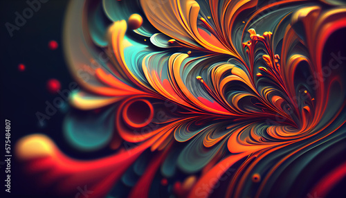 Abstract background - Bright Backdrop: Colorful Abstract Background with Unique Shapes and Graphic Elements - generated ai. © Ruslan