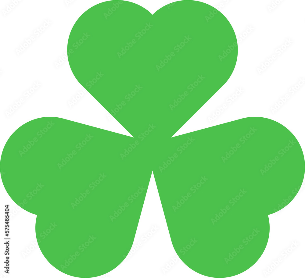 Icon of green leaf lucky clover symbol Icon of green leaf lucky clover symbol