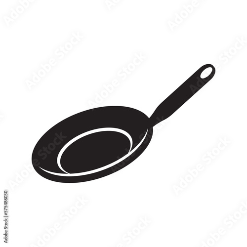 Teflon cooking utensil symbol icon, illustration design template.