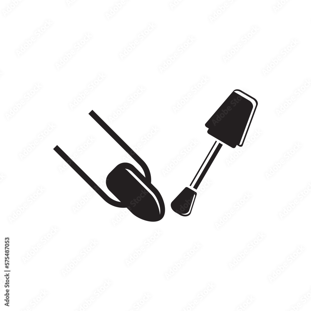 Nail polish symbol icon,illustration design template. Nail polish symbol icon,illustration design template.