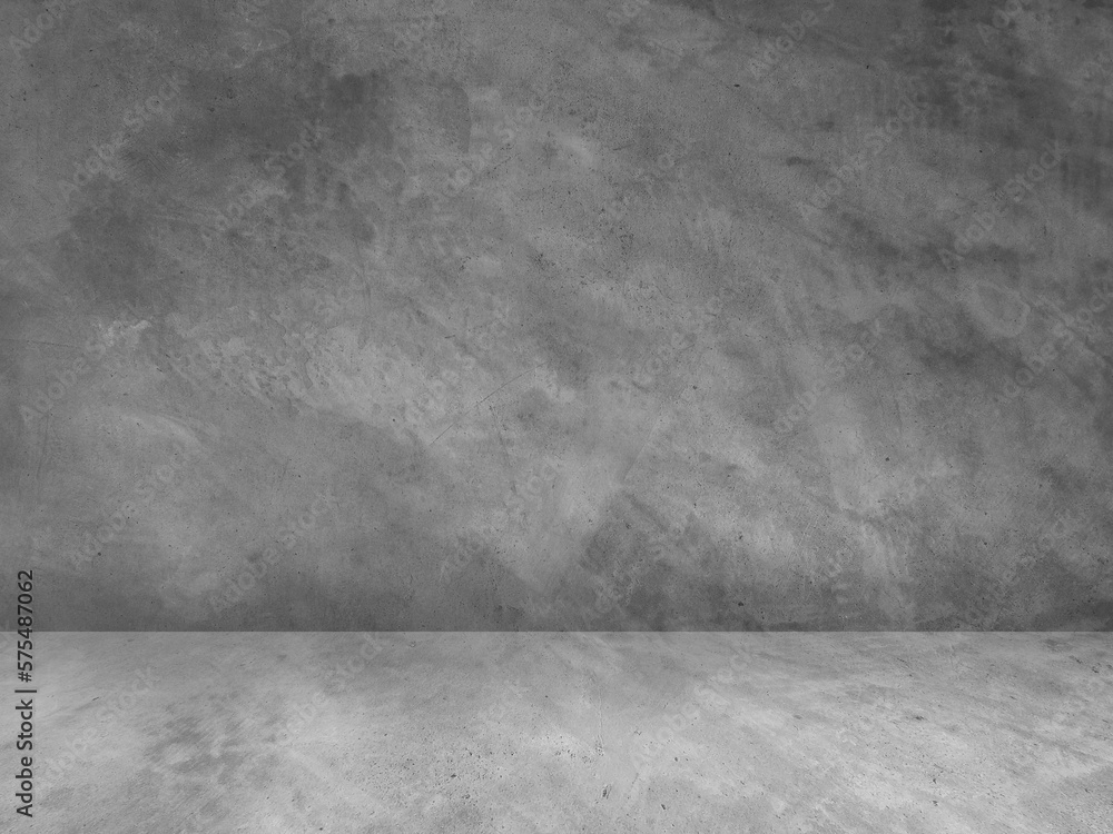 Fototapeta premium Concrete wall background for displaying products in 3d.