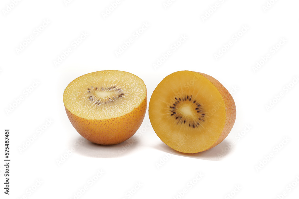 Kiwi fruit on white background