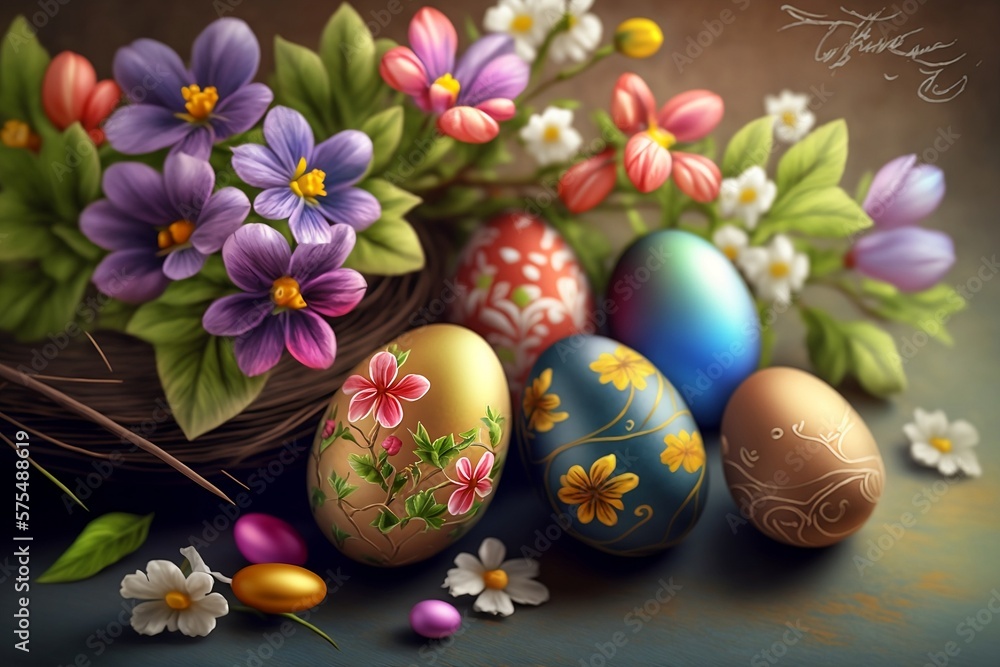 Osterhase und Ostereier für ein schönes Fest.
Osterhase und Ostereier für ein schönes Fest.
