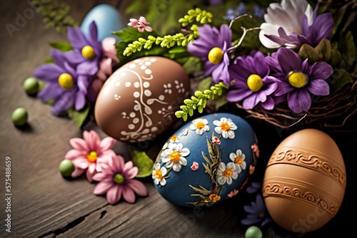 Osterhase und Ostereier für ein schönes Fest.
