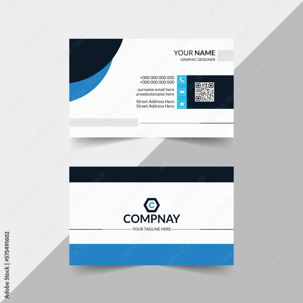 Minimal Corporate Business Card Vector Design Template Minimal Corporate Business Card Vector Design Template