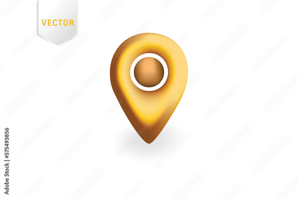 Vector 3d pin map navigation 3d render cute cartoon style white background Vector 3d pin map navigation 3d render cute cartoon style white background