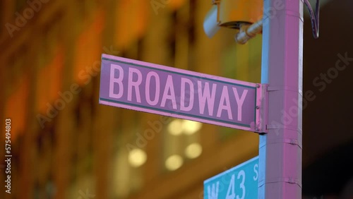Broadway street sign in Manhattan - travel photography photo