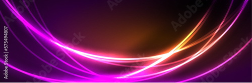 Blue neon glowing lines, magic energy space light concept, abstract background wallpaper design