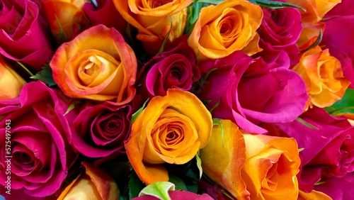 bouquet of  colorful roses - desktop wallpaper 