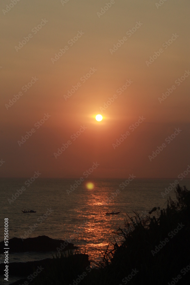 Rockmantic sunset at Menganti Beach