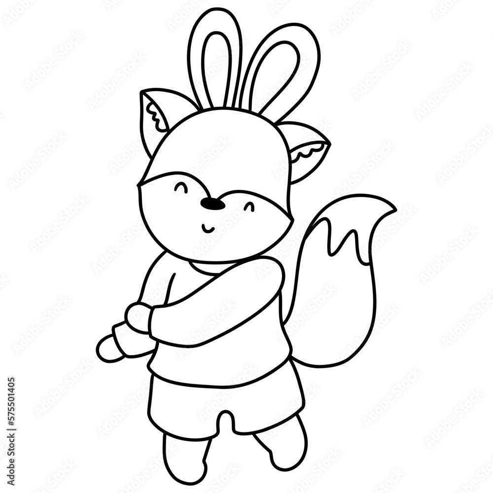 Spring Easter Rabbit Animal, Easter Elements, Easter and Spring concept Spring Easter Rabbit Animal, Easter Elements, Easter and Spring concept