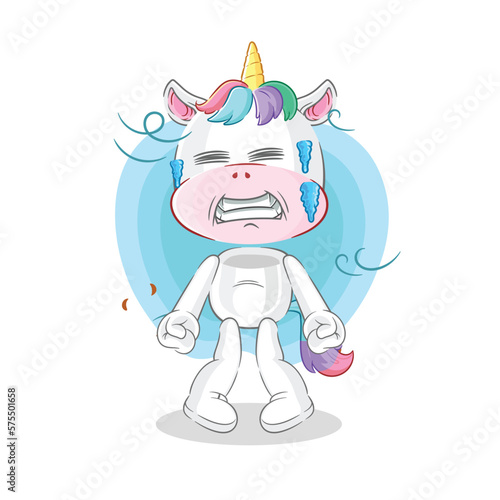unicorn cold illustration. character vector