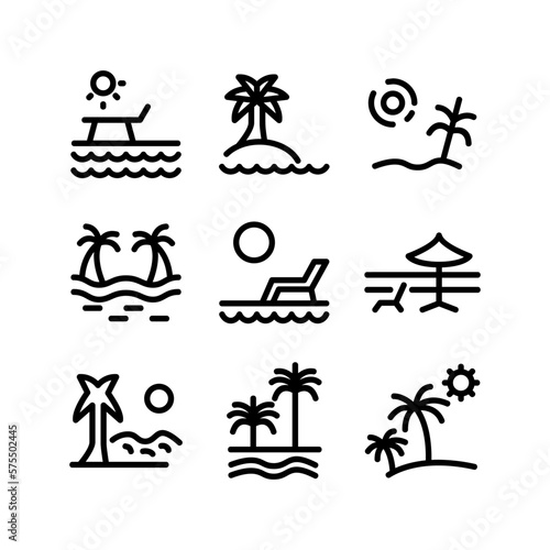 beach icon or logo isolated sign symbol vector illustration - high quality black style vector icons 