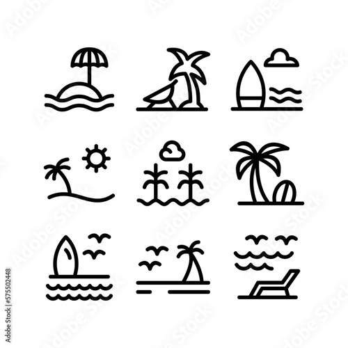 beach icon or logo isolated sign symbol vector illustration - high quality black style vector icons
