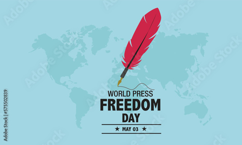 world press freedom day typography Design with vector