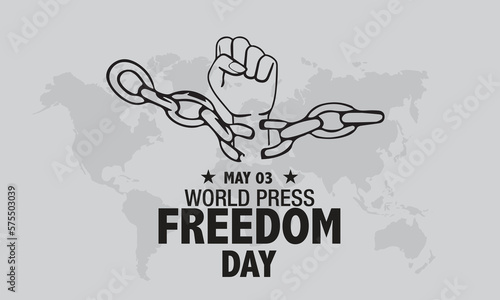 world press freedom day typography Design with vector