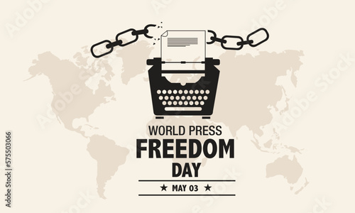 world press freedom day typography Design with vector
