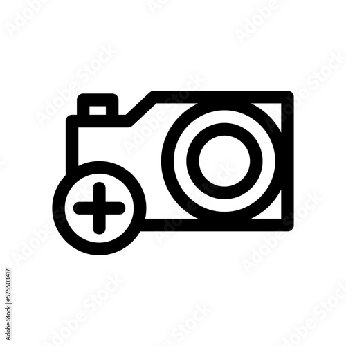 camera add icon or logo isolated sign symbol vector illustration - high quality black style vector icons 