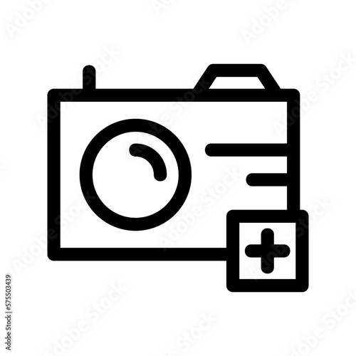 camera add icon or logo isolated sign symbol vector illustration - high quality black style vector icons 