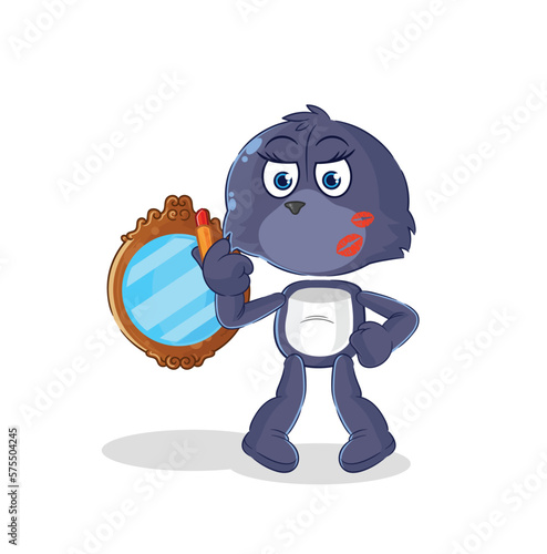 seal make up mascot. cartoon vector